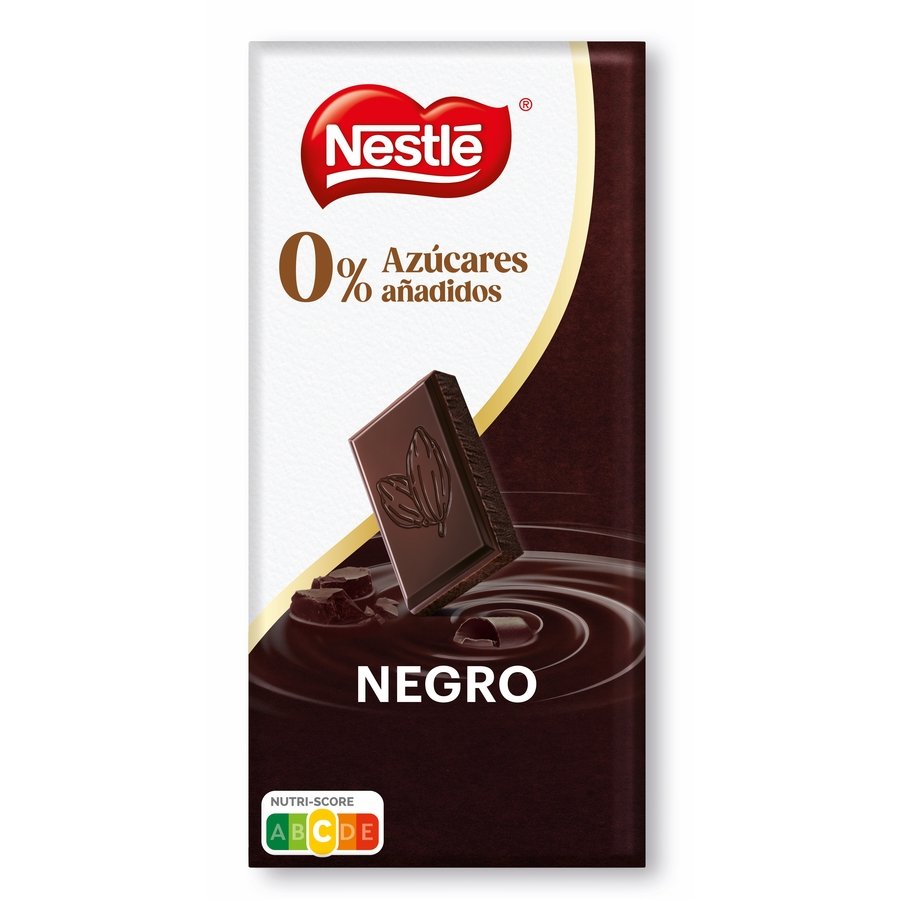 Chocolate negro NESTLE sin azúcares añadidos tableta 115 g