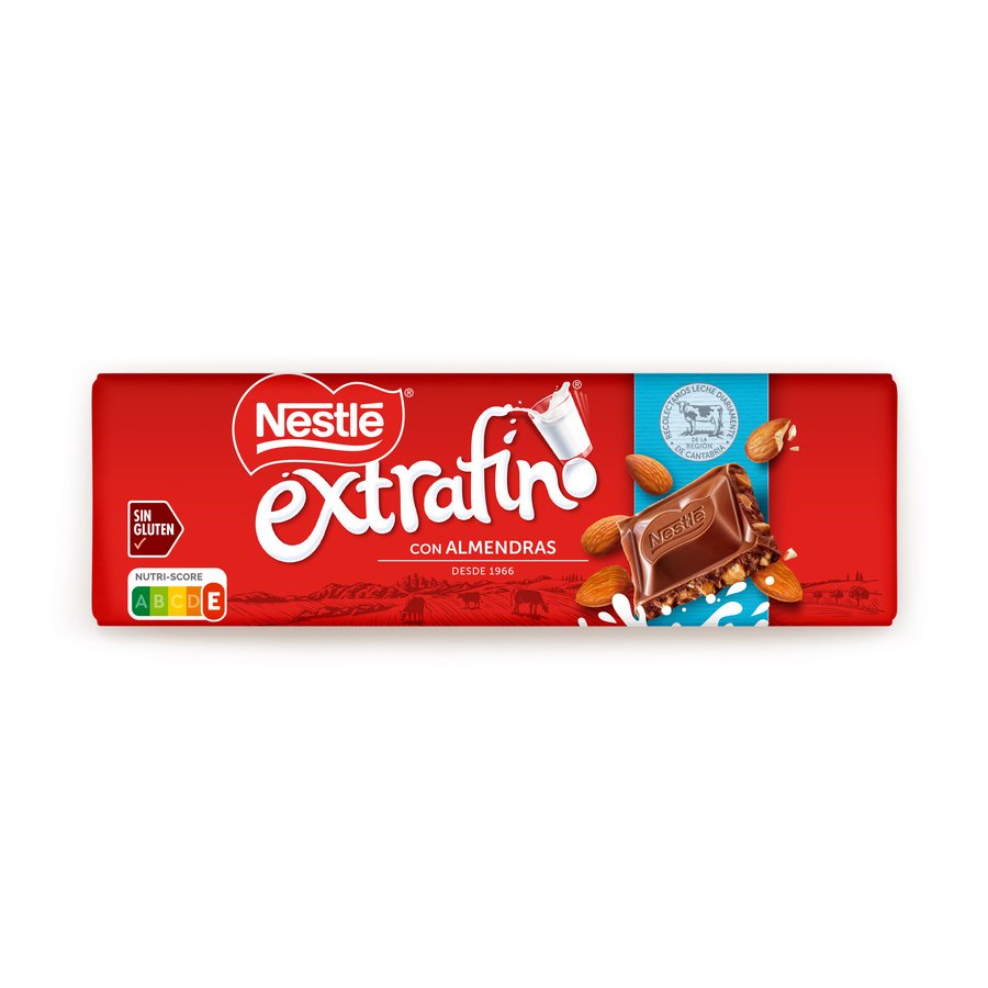 Chocolate con leche y almendras NESTLE extrafino tableta 270 g
