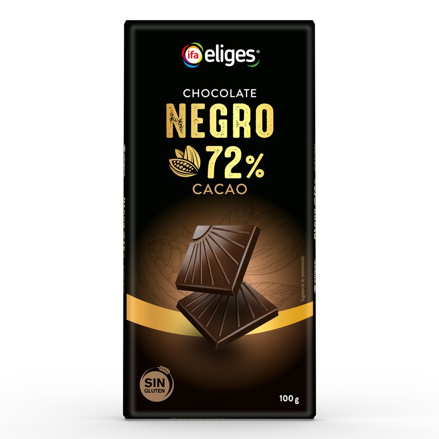 Chocolate negro 72% cacao IFA ELIGES 100 g