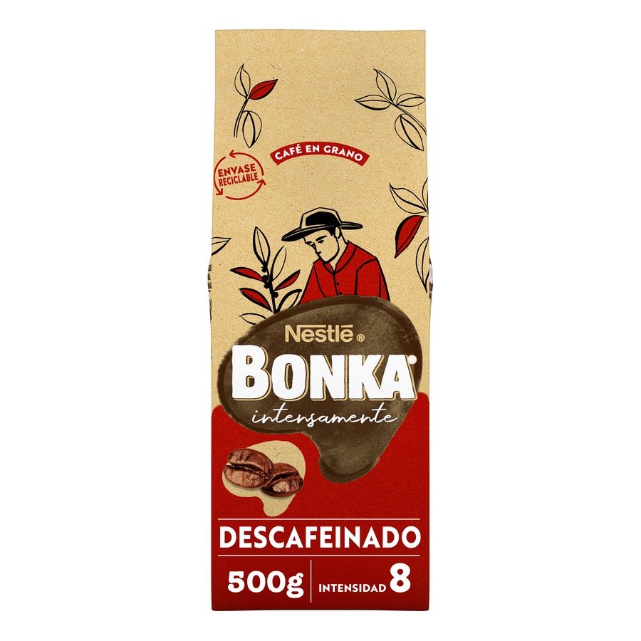 Café grano BONKA descafeinado 500 g