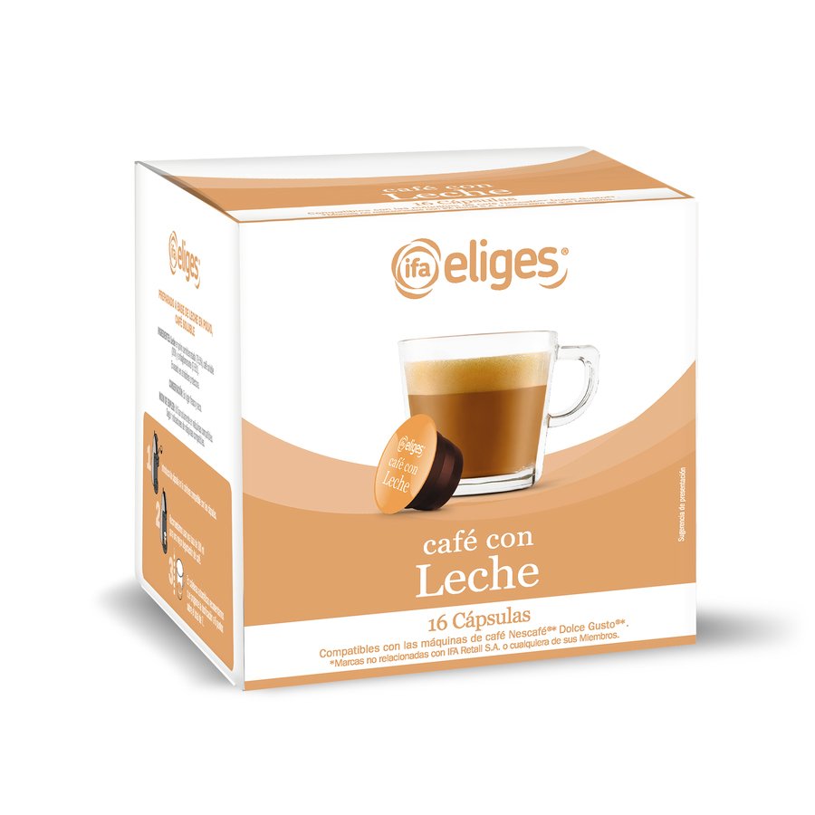 Café cápsulas IFA ELIGES café con leche 16 uds.