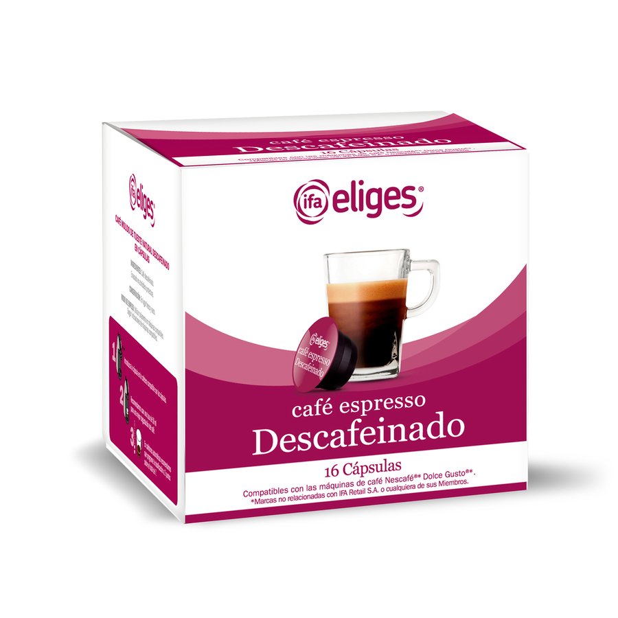 Café cápsulas IFA ELIGES espresso descafeinado 16 unidades