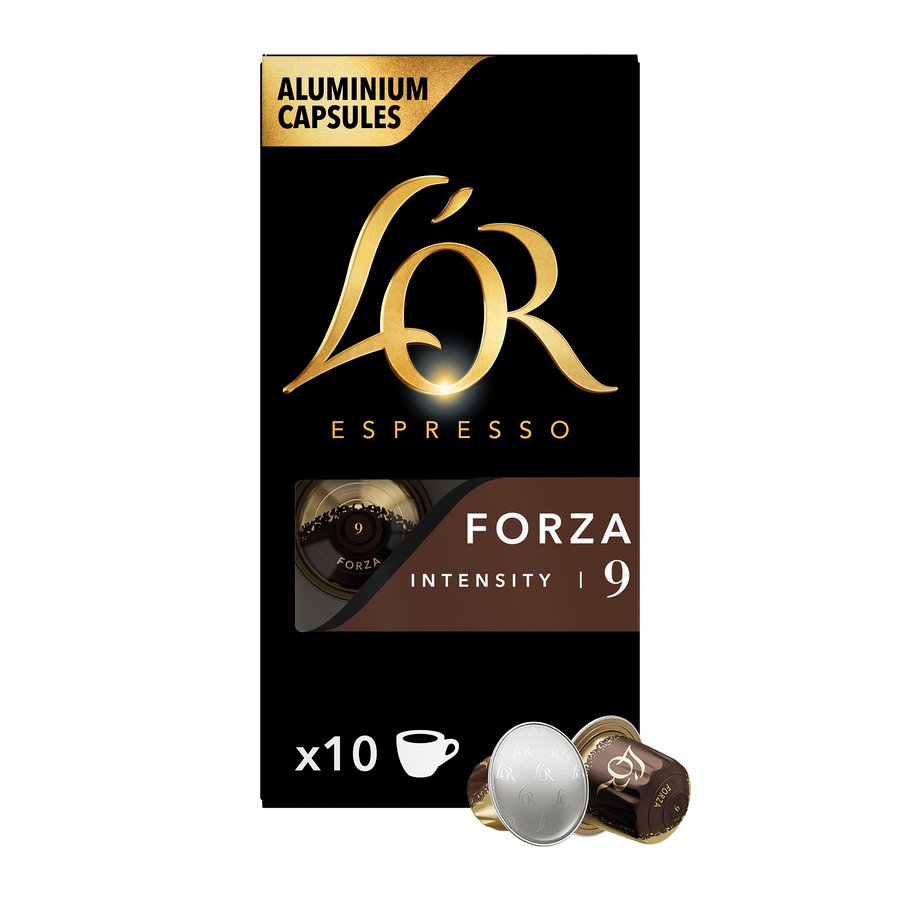 Café cápsulas L'OR espresso forza 10 uds. 52 grs.