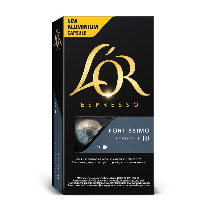 Café cápsulas L'OR espresso fortissimo 10 uds. 52 grs.