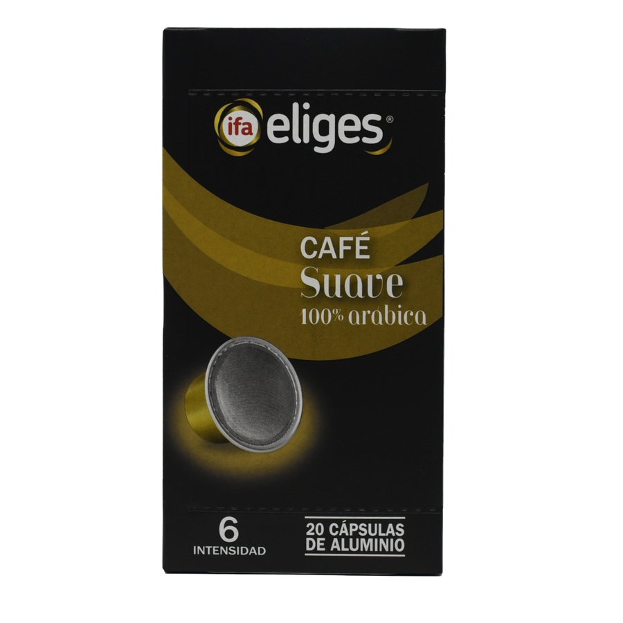 Café cápsulas IFA ELIGES suave 100% arábica intensidad 6 20 unidades