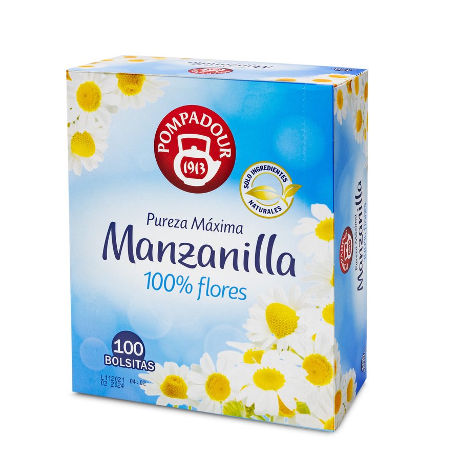 Manzanilla POMPADOUR estuche 100 bolsitas