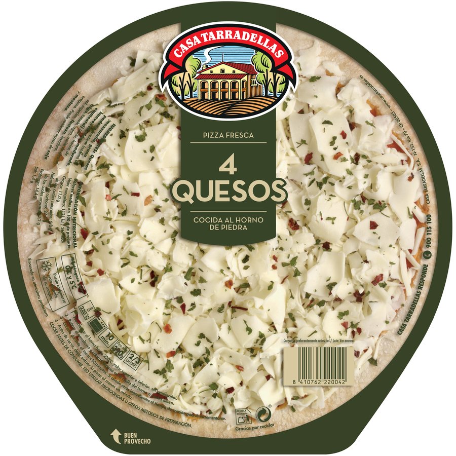 Pizza fresca TARRADELLAS Cuatro Quesos 390 g