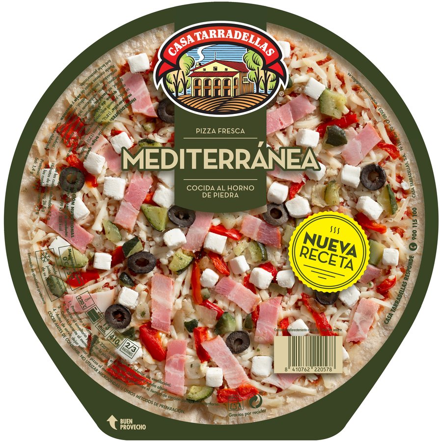 Pizza fresca TARRADELLAS Mediterránea 410 g