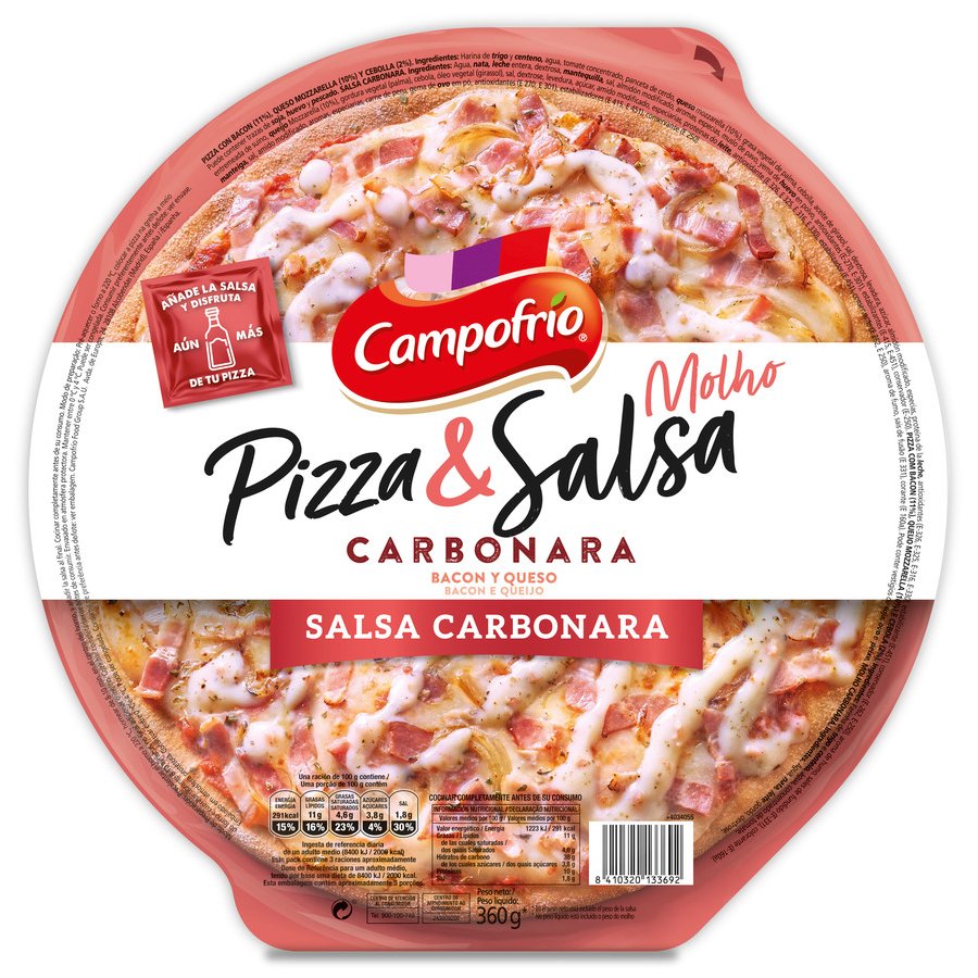 Pizza fresca CAMPOFRIO Carbonara 360 g