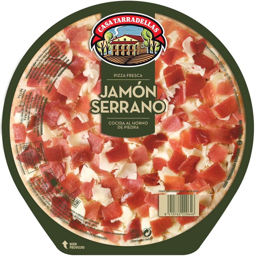 Pizza fresca TARRADELLAS Jamón Serrano TARRADELLAS 390 g