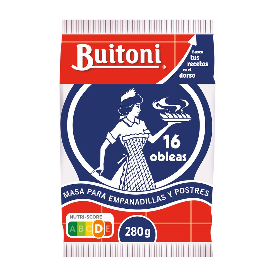 Masa refrigerada para empanadillas BUITONI 16 obleas 280 g