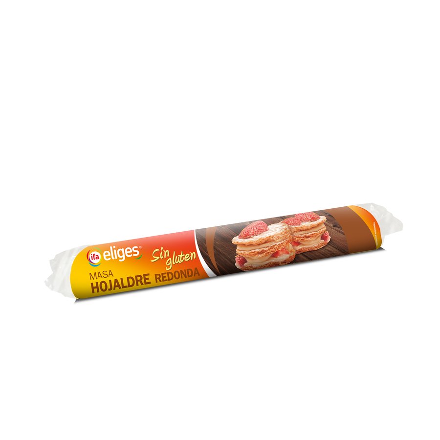 Masa de hojaldre refrigerada redonda sin gluten IFA ELIGES 280 g
