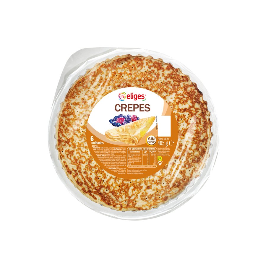 Crepes refrigerados IFA ELIGES 6 unidades 405 g
