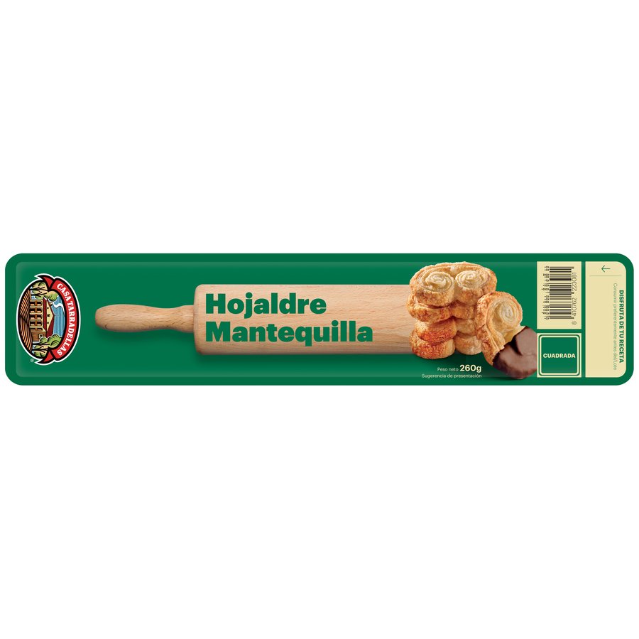 Masa hojaldre refrigerada con mantequilla TARRADELLAS 260 g