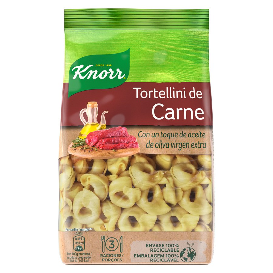 Tortellini KNORR relleno carne sobre 250 g
