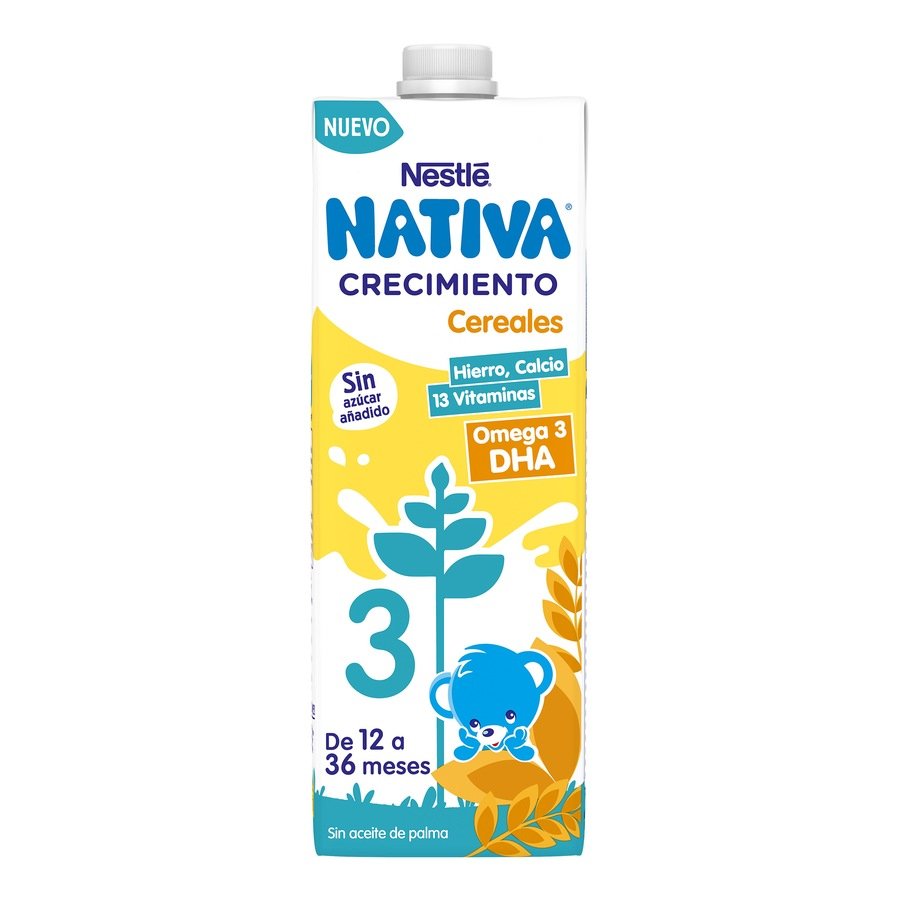 Preparado lácteo NESTLE NATIVA crecimiento con cereales 1 l