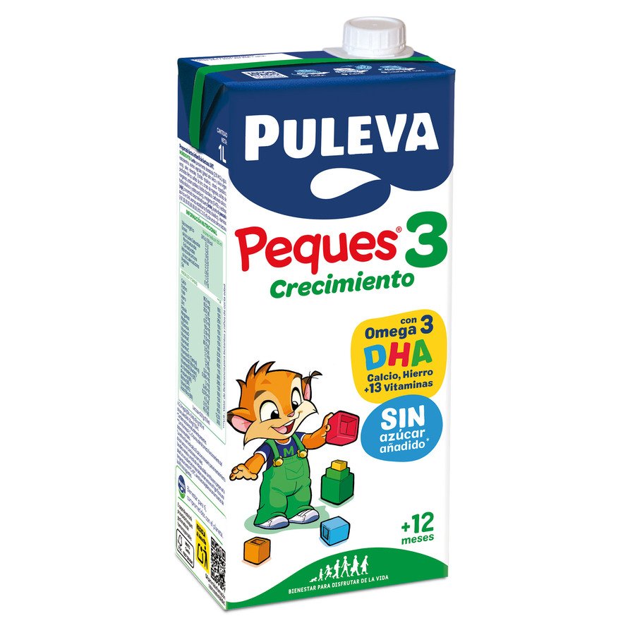 Preparado lácteo crecmiento PULEVA peques-3 brik 1 l
