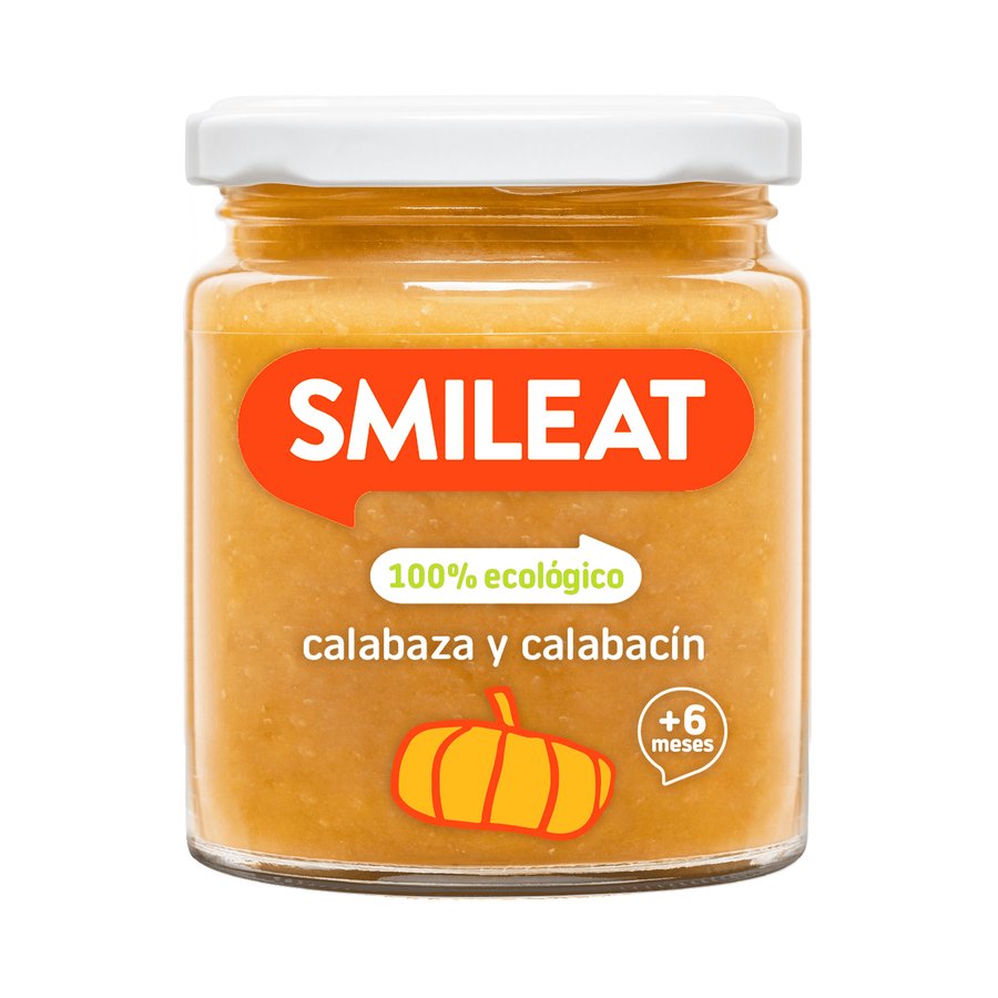 Alimento infantil SMILEAT calabaza y calabacín ecológico tarro 230 g