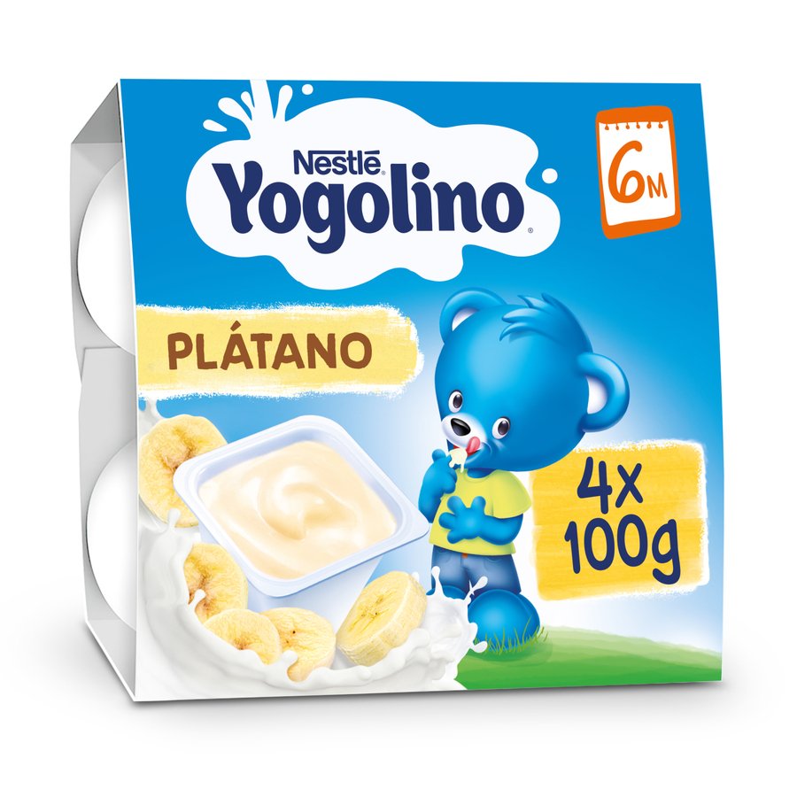 Alimento infantil nestle YOGOLINO plátano  pack 4x100 g