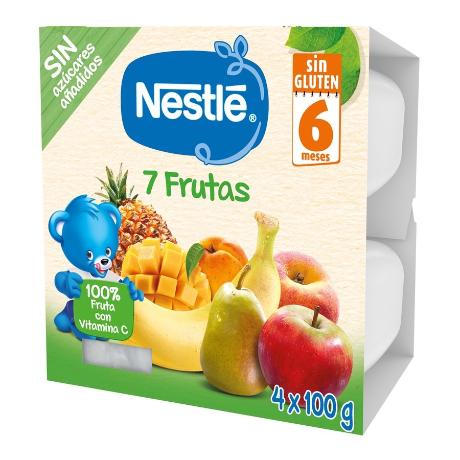Alimento infantil 7 frutas NESTLE 4x100 g