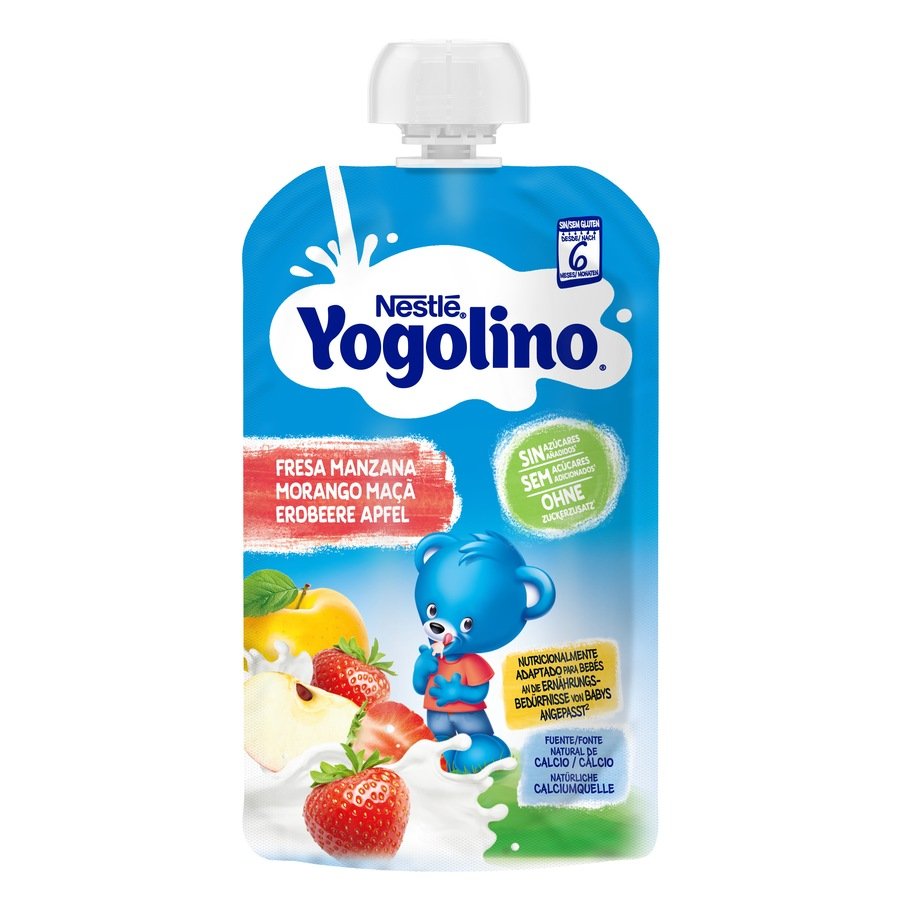 Alimento infantil NESTLE Yogolino fresa manzana sin gluten 100 g