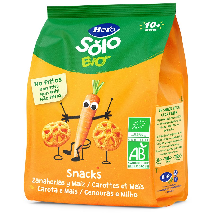 Snacks zanahoria maiz HERO Solo eco 40 g