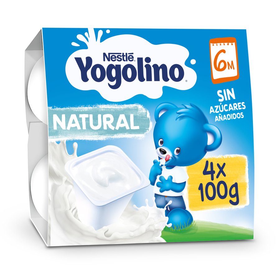 YOGOLINO natural sin azúcar pack 4x100 g