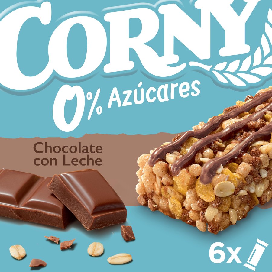 Barritas cereales CORNY muesly línea chocolate 6 x 20 g