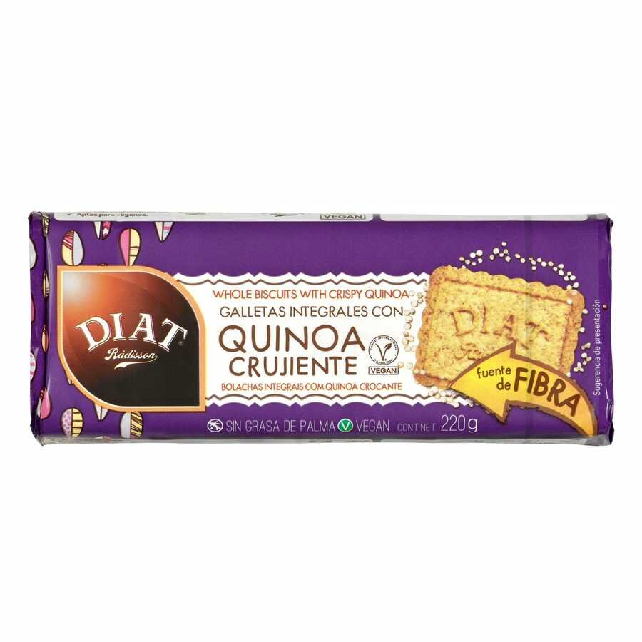 Galletas integrales con quinoa crujiente DIET RADISSON 220 g