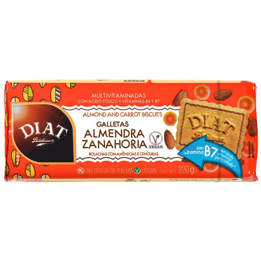 Galletas con almendra y zanahoria DIET RADISSON 220 g