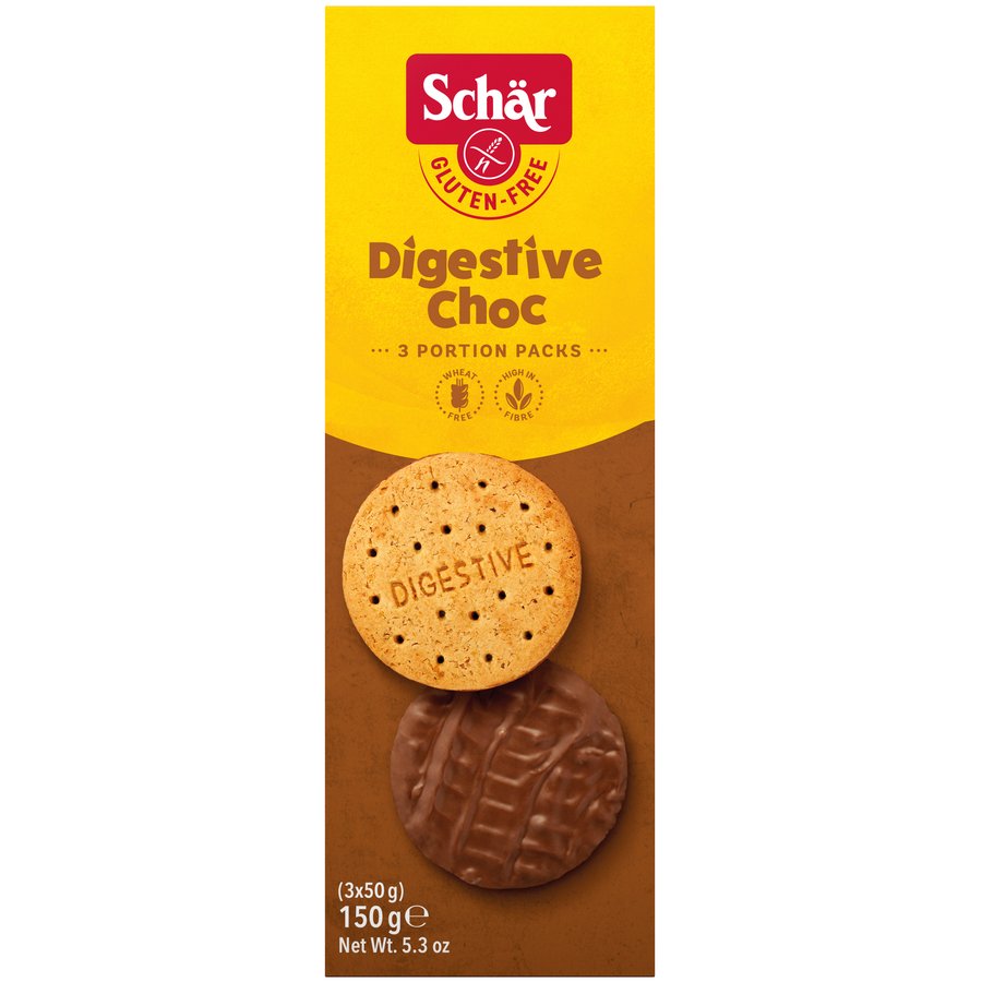 Galletas Digestive choco sin gluten SCHAR 150 g