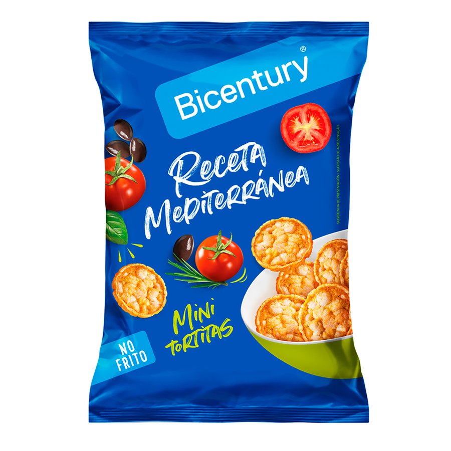 Mini tortitas receta mediterránea BICENTURY 70 g