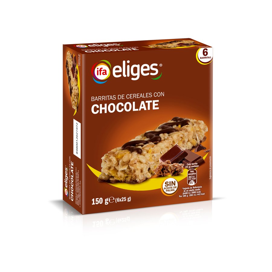 Barritas cereales chocolate IFA ELIGES 6X25 g