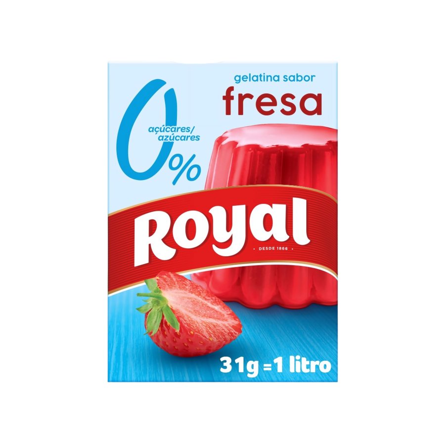 Gelatina ROYAL fresa 0% azúcares 31 g