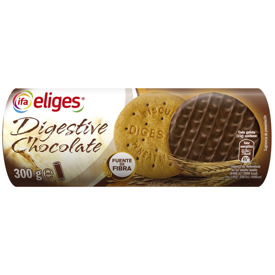Galletas digestive choco IFA ELIGES 300 g
