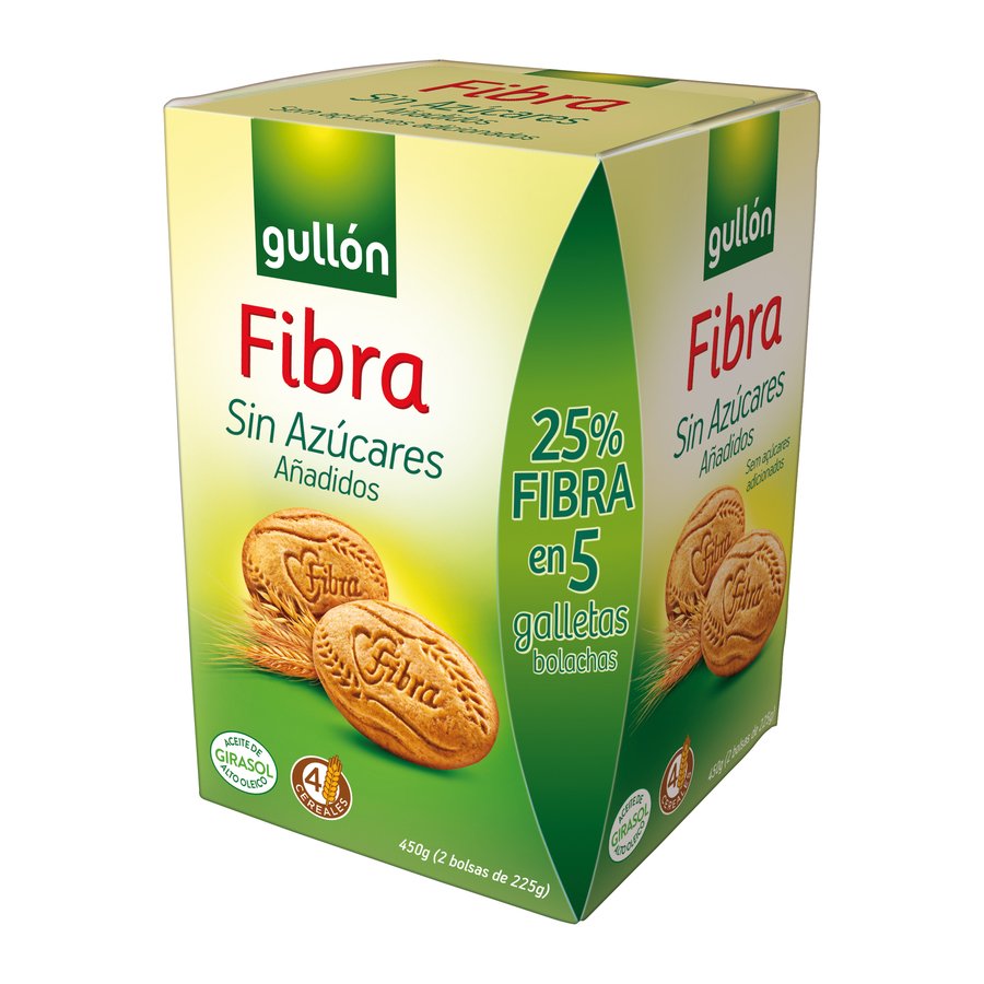 Galletas GULLON diet fibra sin azúcar caja 450 g