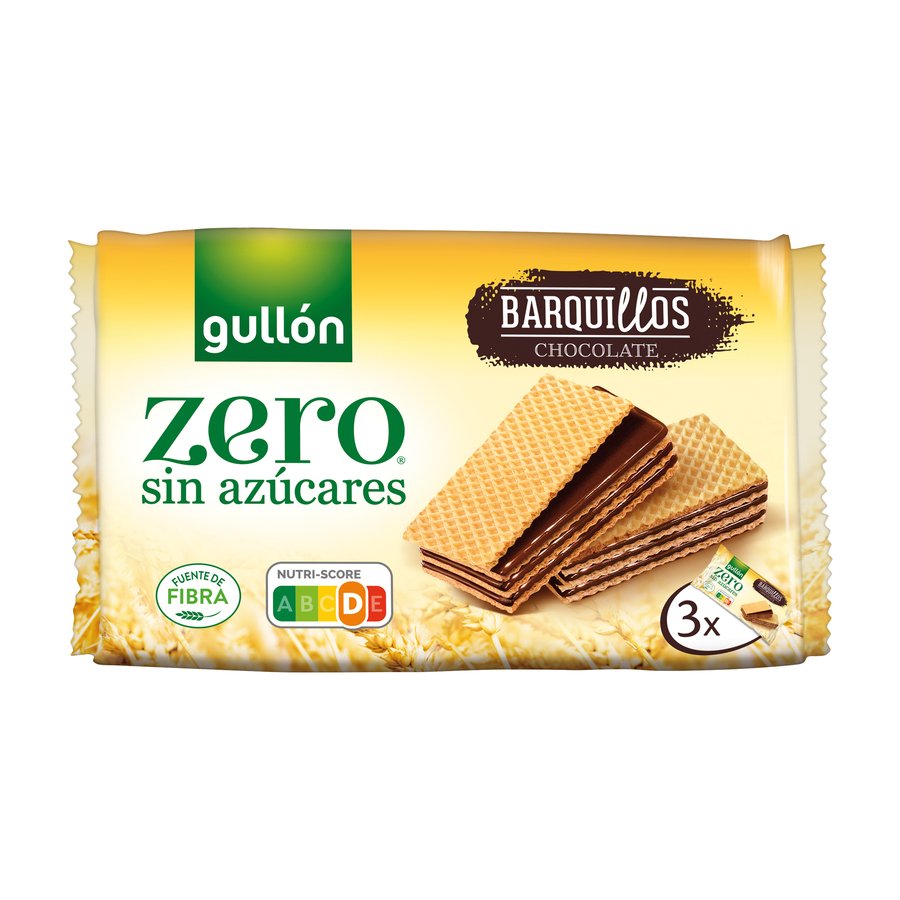 Barquillos choco GULLON Zero sin azúcar 180 g