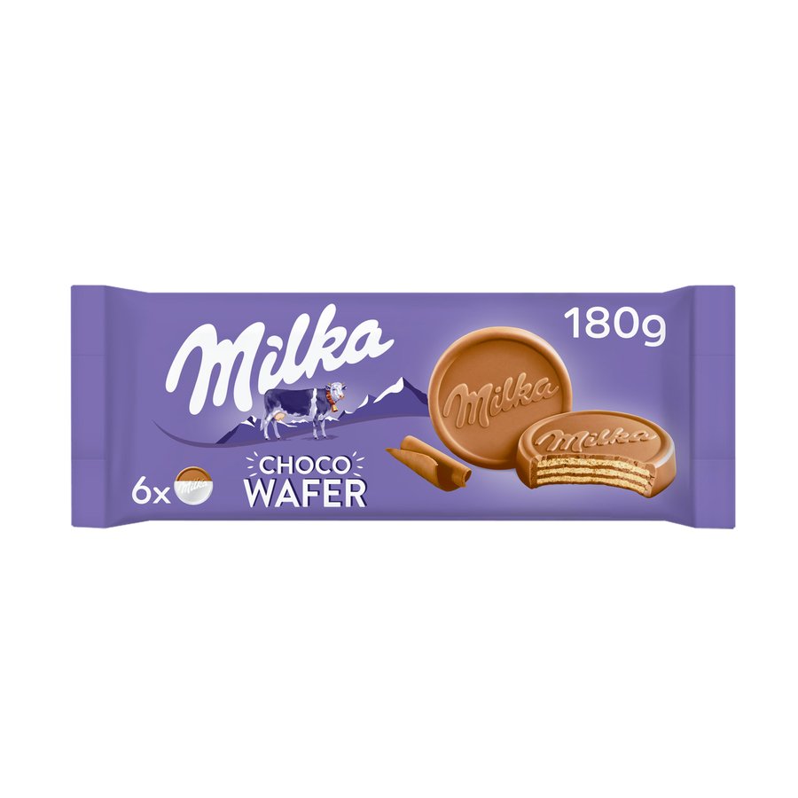 Galleta barquillo MILKA choco wafer choco con leche 180 g