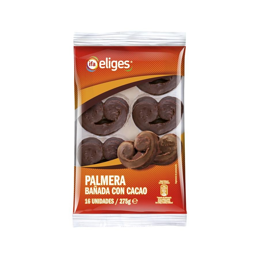 Palmeritas chocolate IFA ELIGES bandeja 275 g