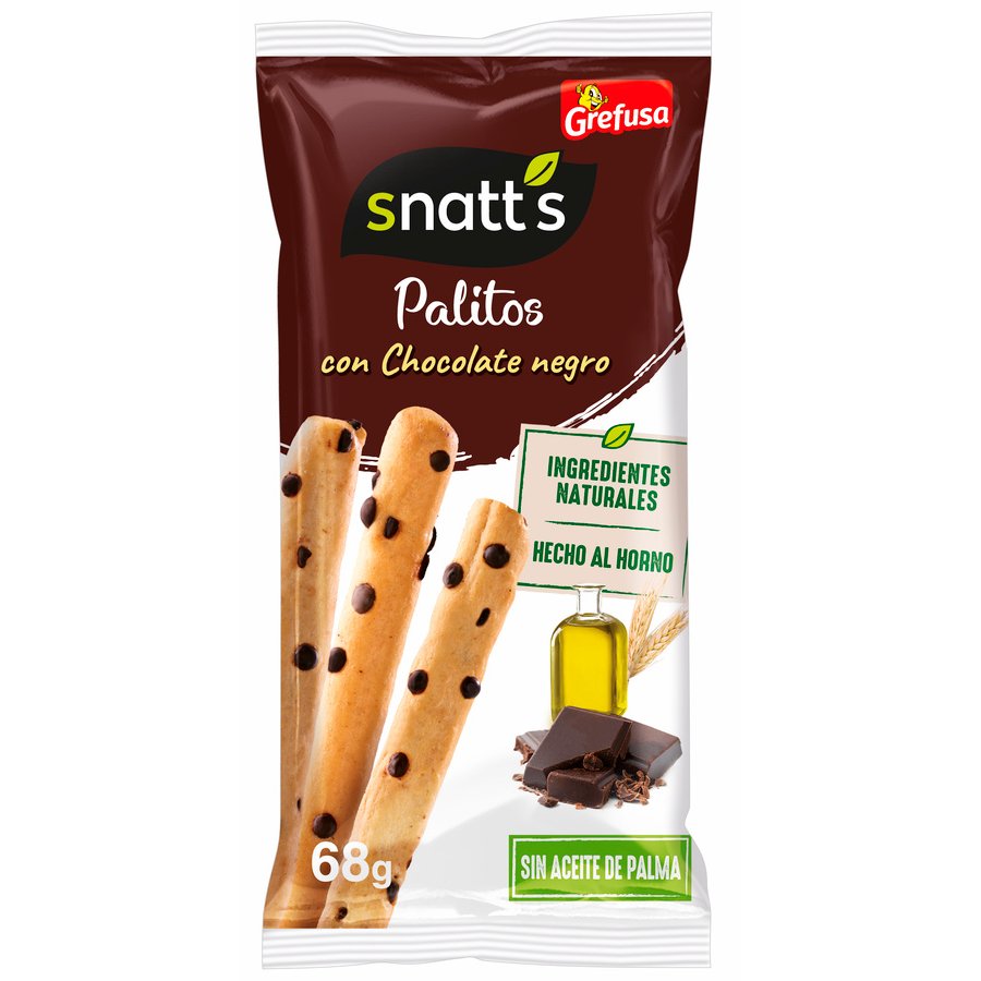 Palitos cereales con chocolate SNATTS 68 g