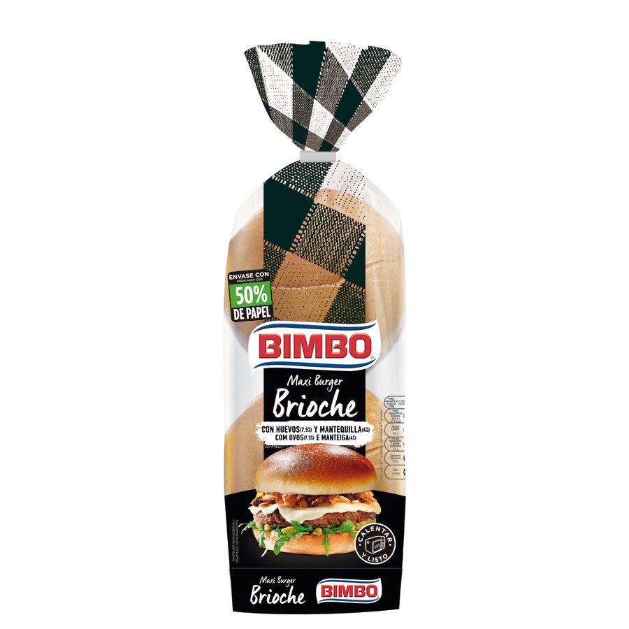 Maxi burger brioche BIMBO 4 unidades 300 g