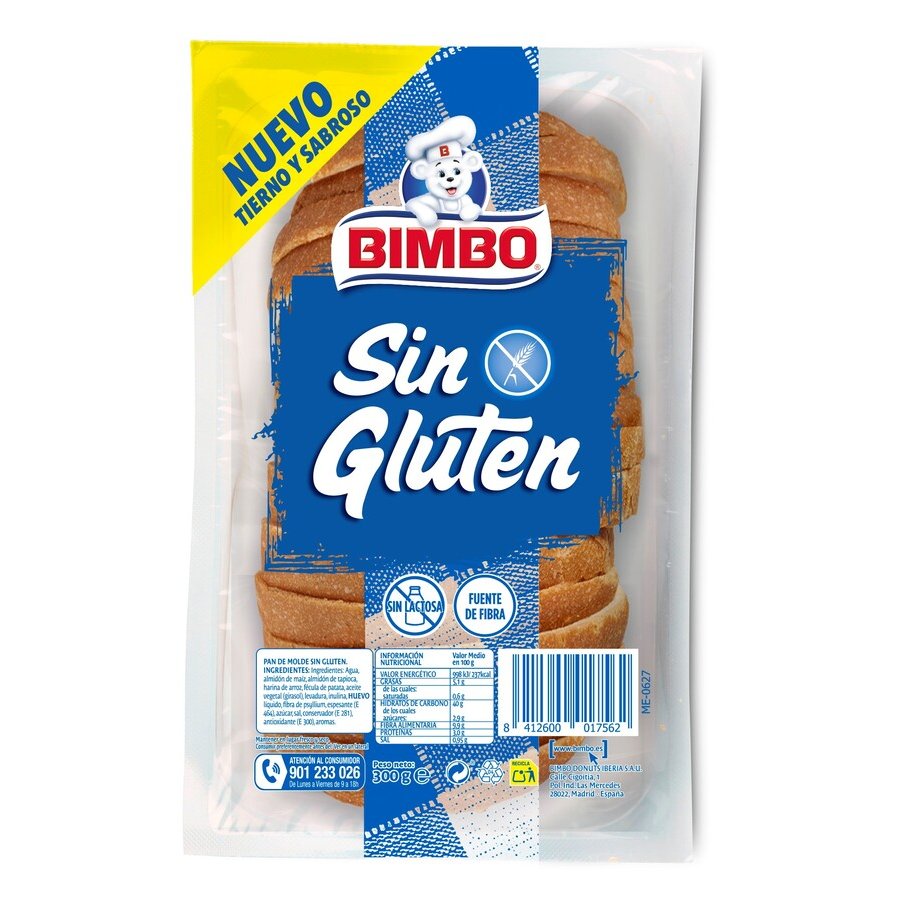 Pan molde sin gluten BIMBO 300 g
