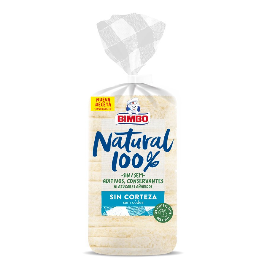 Pan BIMBO natural 100% sin corteza 450 g