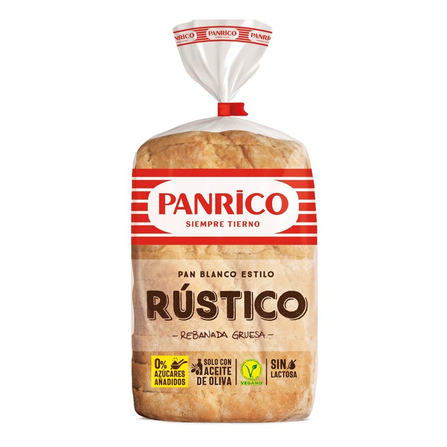 Pan blanco estilo rústico PANRICO 375g