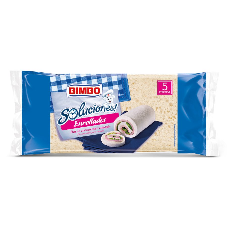 Pan sin corteza en láminas BIMBO Soluciones Enrollados 350 g