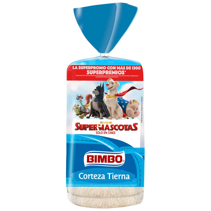 Pan sándwich BIMBO corteza tierna 450 g