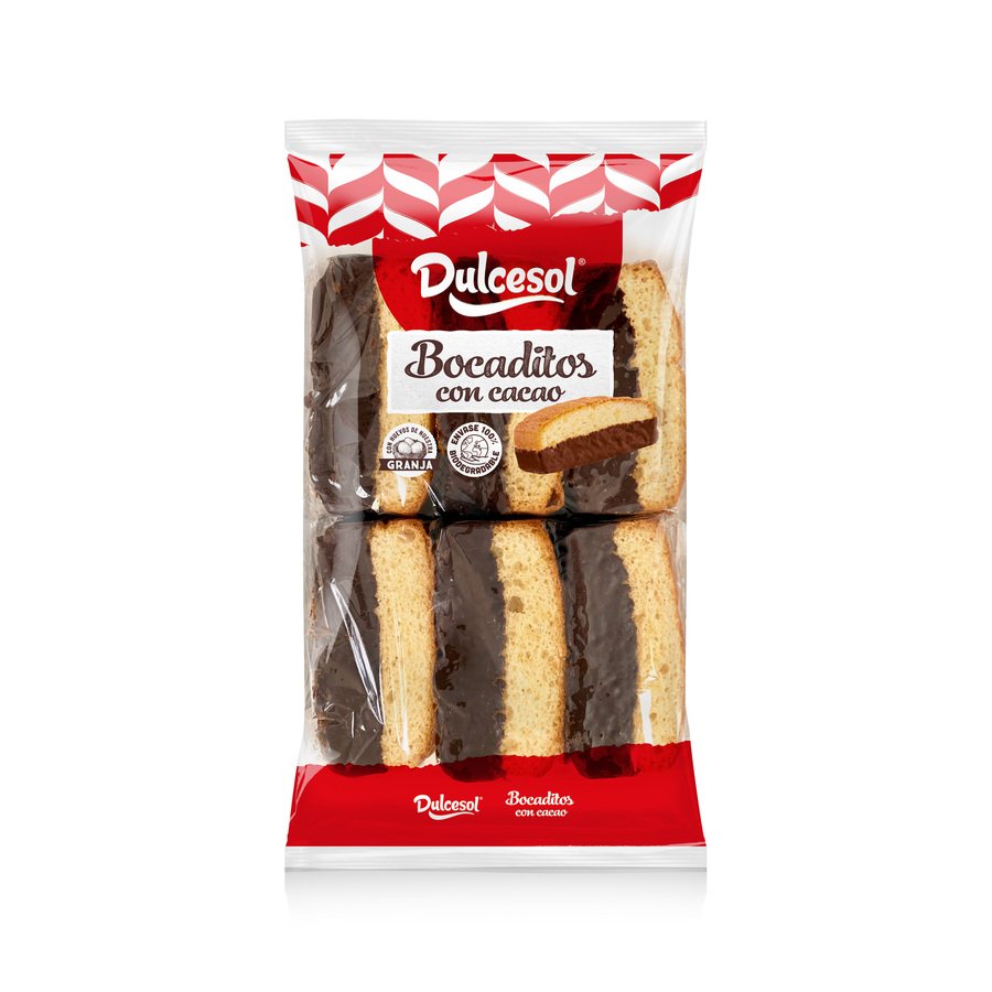 Bocaditos de cacao DULCESOL 12 unidades paquete 330 g