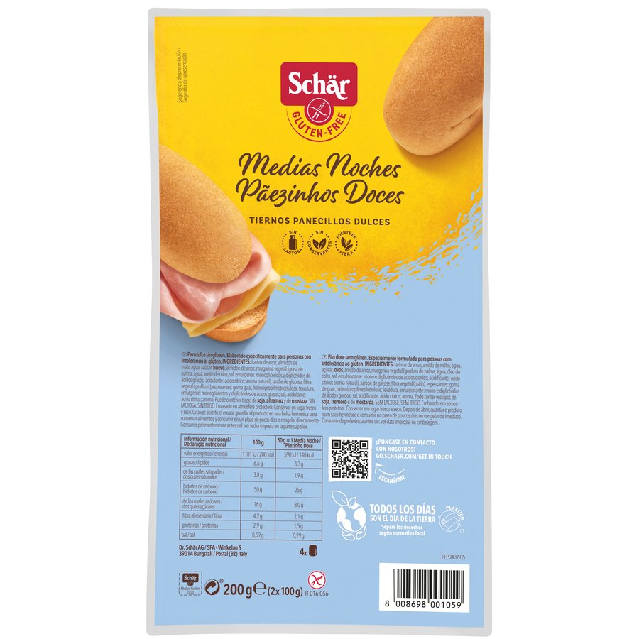 Medias noches sin gluten SCHAR 200 g