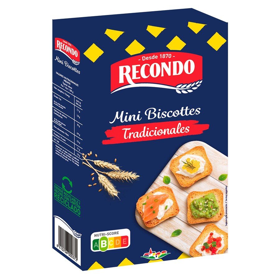 Mini biscottes naturales RECONDO 120 g