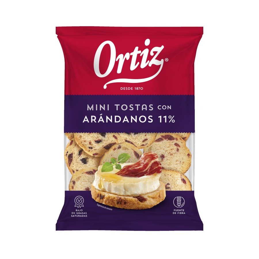 Minitostas ORTIZ con arándanos 100 g